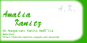 amalia kanitz business card